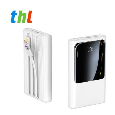 China THL 20w Fast Charging Power Bank 10000mah Portable Central Led Digital Display Phone Power Bank With Cable for sale