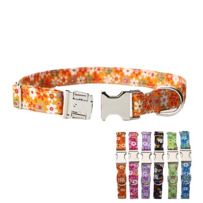 China New Arrival Viable Cat Collars Designer Fashion Vegan Nylon Wide Dog Collar Elastic Cat Collars for sale