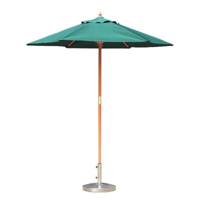 China Modern Hardwood Frame Beach Umbrella Garden Easy Foldable Wooden Parasol for sale