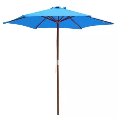 China Modern Custom Outdoor Waterproof Wooden Parasol Umbrella Garden Parasol Wooden Handle for sale