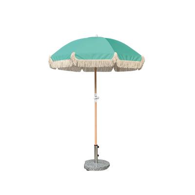 China Modern Parasol Umbrella with Push Button Tilt Sand Anchor for Patio Beach for sale