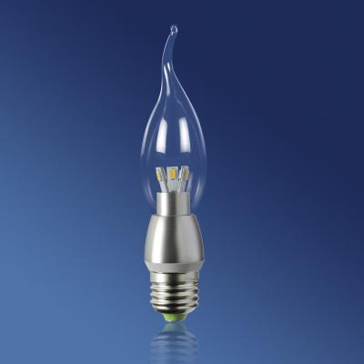 China E27 5630 Dimmable 3W conduziu ampolas da vela com a cauda alongada, aguçado à venda