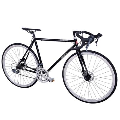 China Wholesale 2021 New 700C Road Bike Aluminum Alloy Steel Frame Racing Bicycle With Dual Disc Brake 18/21 Speed ​​Gravel Cycle For Adult for sale