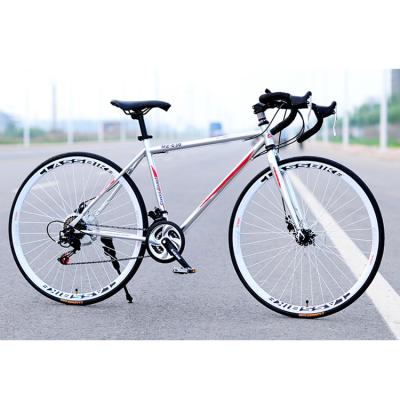 China Factory direct sale high quality road bike carbon roadbike 700c racing bicycle 21 speed steel with disc interrupted road cycle for man for sale