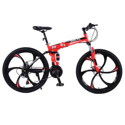 China Factory 26 inch full steel folding mountain bike /wholesale good quality suspension mountainbike /foldable bike for sale