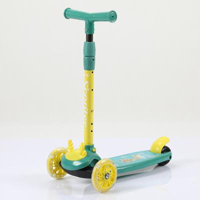 China Flash plastic logo customized wheel scooter kids/best PVC wheel kids scooter/hot sale widen pedal kids kick scooter for sale