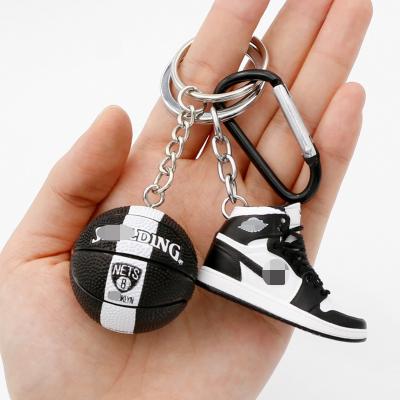 China Eco-Frendly Promotion Price Mini Sneaker Cheap Running Shoes Basketball Funny Price Gift Set AJ 1 Shoes Key Chain For Key Indicator Customized for sale