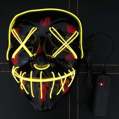 China Hot Fashiom 2021 Halloween LED Mask Masks Party Election Costume DJ Light Masks Glow Dark Punk Fashion Cosplay for sale