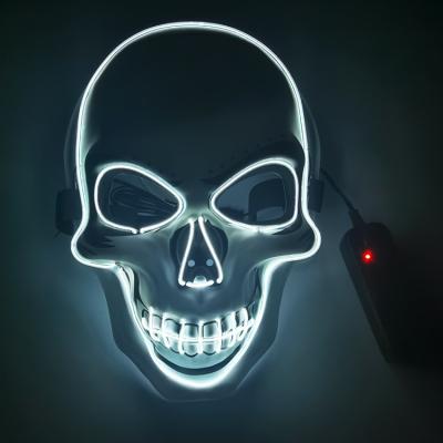 China Newest Fashiom design Halloween Christmas decorations skullhead 9 colors party masks toy with party led mask for sale