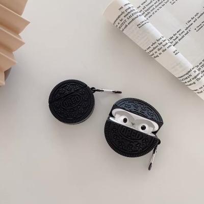 China For Wholesale Earphone 3d cartoon simulation food Oreo cookies air podd case with wireless earbuds earphone protective case for sale