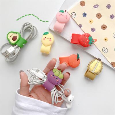 China 2021 Wholesale Business Gift Silicone Cartoon Earphone Cable Cord USB Wire Fixer Cord Cable Clamps Organizer for sale