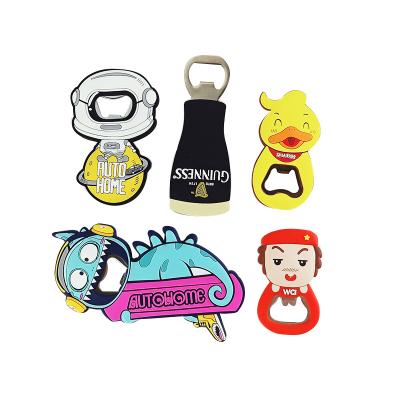 China Sustainable OEM Wholesale Custom 3D PVC Coating Rubber Beer Bottle Soft Opener Beautiful for sale