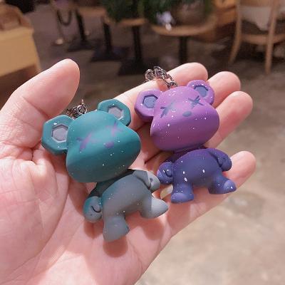 China Eco-Frendly Chameleon Bear Cartoon Couples Doll Key Pendant Bag Bear Car Pendant Key Chain for sale