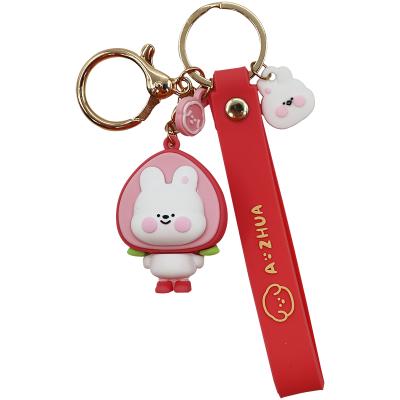 China Eco-Frendly PVC Key Ring Rubber Pendant Gadget Key Handbag Key Chain Cartoon Lovely Doll Mickey Minnie Duck Stitch Fashion Car Bag with Strap for sale