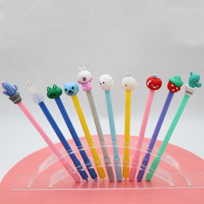 China Newest beautiful agriculture shape supplement decoration toy school child gift creative hot selling animal gel pen for sale