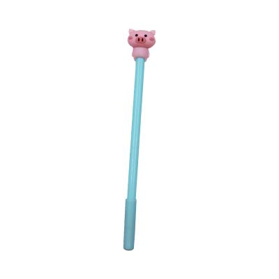 China Farming Promotional Factory Direct Pink Pig Toys School Stationery Pencil Topper With Animal Pen Topper for sale