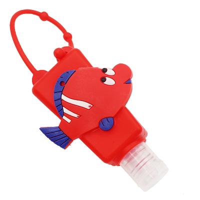 China Personal Care 2-4 Years Old Kids Use Portable Hand Sanitizer Novelty 30ml Pocket Silicone Chain Key Bottle for sale