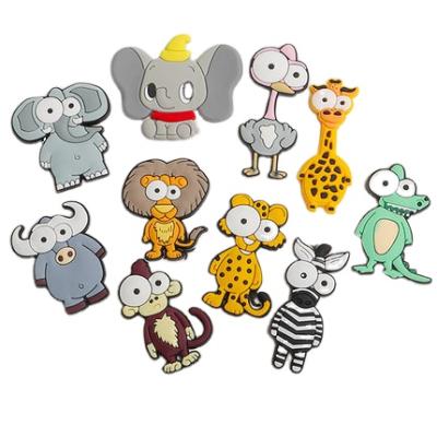 China Eco-Friendly Free Samples Wholesale Customized Lovely Cute Animal Cartoon Soft PVC Fridge Magnet With Silicone Fridge Magnet for sale