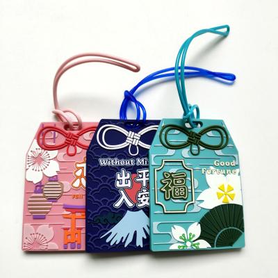 China Eco-firendly Customized Gift Souvenir Pray Safe Good Luck Good Health Amulet PVC Luggage Tag for sale