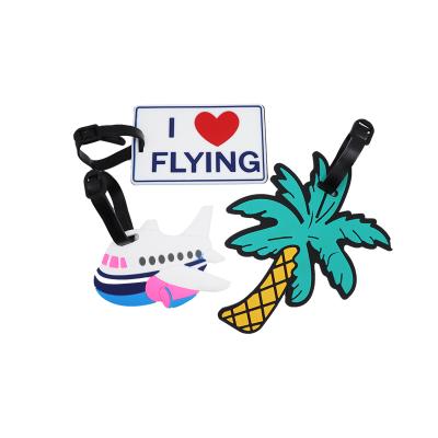 China Newest High Quality Eco-firendly OEM Customized Tourist Fly Hawaii Adjustable Strap PVC Waterproof Luggage Moving Tag for sale