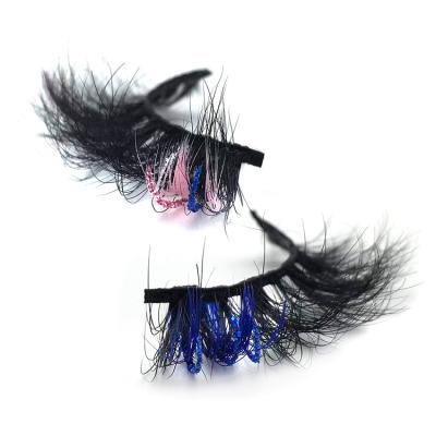 China Colored individual eyelash long mink color natural eyelashes seller for sale