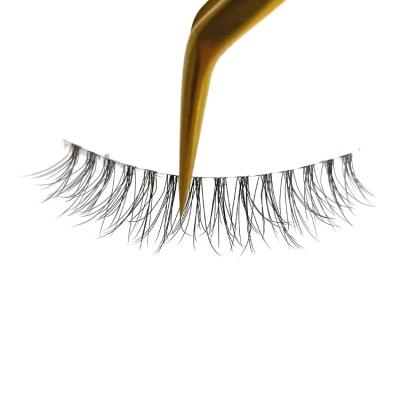 China Thick Clear Strip Mink Lahes 3d Short Natural Short Mink Eyelashes for sale