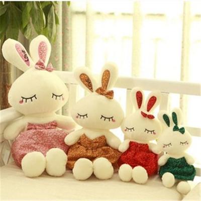 China Promotion Gifts Or Kids Long Row Lovely Bunny Eyelashes Kawaii Plush Toy for sale