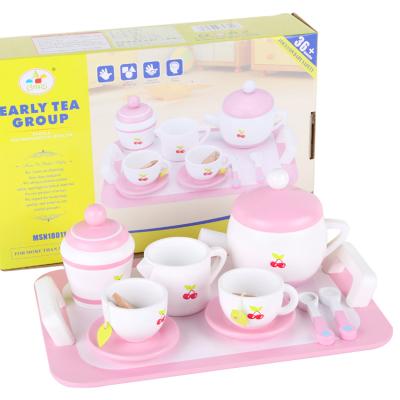 China Gift/education g1se65 the wooden toy play store tea set kids outdoor games kitchen for children for sale