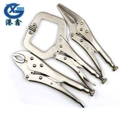 China MULTI FUNCTIONAL Flange Crab Pliers Cut Curved Maxillary Locking Pliers for sale