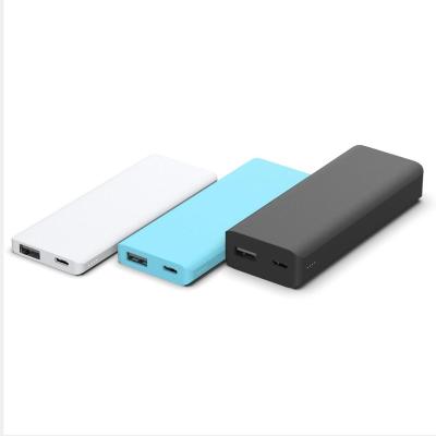 China 2019 New Arrival Bulk Purchasing Portable Charger Universal Ultra Thin Square Support Charging Travel Power Bank 5000mah With Light Logo for sale