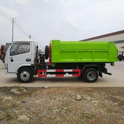 China 3Ton Waste Collection Hook Forklift Garbage Truck Container Detachable Garbage Truck for sale