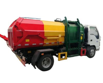 China Factory ISUZ U 5 Ton Side Loading Bin Lifting Garbage Truck For Sale for sale