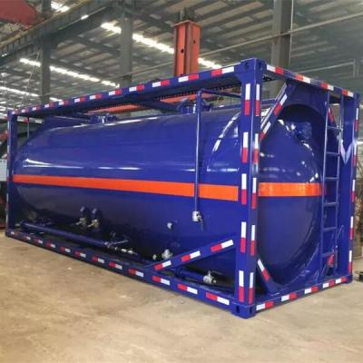 China bulk cement powder transportation 20ft ISO tank container for bulk cement powder transportation for sale