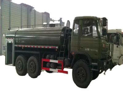 China Carbon steel Dongfeng military best price 6x6 offroad water tank truck 9000 liters water bowser for sale