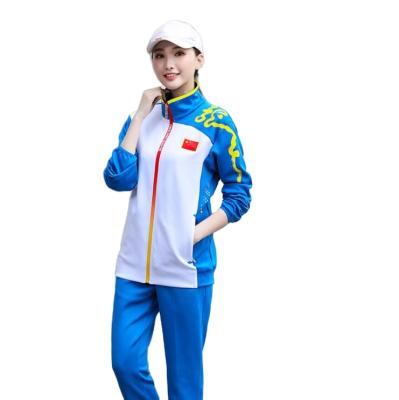 China Chinese National Athletes College Sportswear Uniform Spring Autumn Sportswear Student Class Clothing Team Sportswear Suit Unisex University for sale