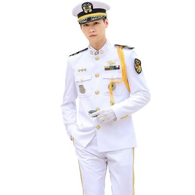 China High Quality International Captain Uniform Black White Crew Collar Autumn Security Concierge Standard Sailor Spring Uniform Suits for sale