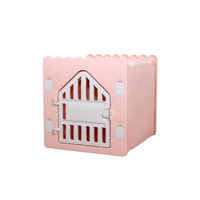 China Cat Product Nordic Style Square Sustainable Running Pet House Four Seasons Splicing Available Pet Cat Litter Indoor House for sale