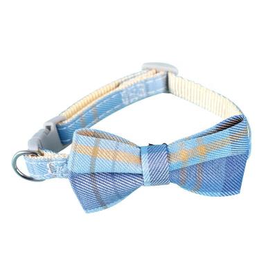 China Viable Stock Bowknot Cat Collar British Style Accessories Pet Products JK Style Cotton Collar Pet Collar for sale