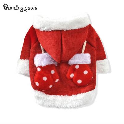 China Sustainable Fashion Knitted Christmas Dress Sweater Small Dog Winter Dog Clothes With 3 Colors for sale