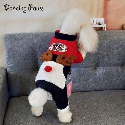 China 2019 Sustainable Christmas Dog Cats Clothes For Dog Pet Suits Red Coat Clothing Cute Puppy For Dogs Pets Fabric for sale