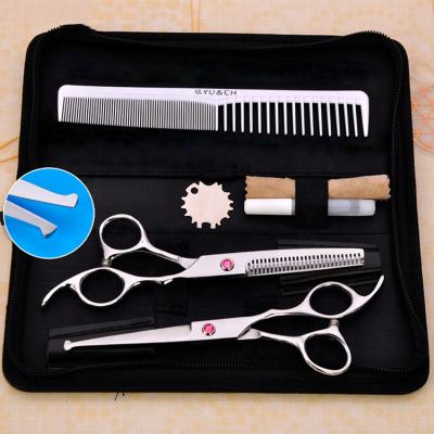 China Pet Products Safety Stainless Steel Shears Tools Durable Top Rated Curved Curved Scissors With Plastic Comb for sale