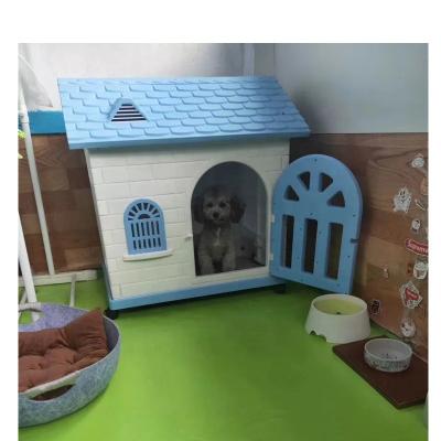 China Large Breathable Plastic Kennel With Cat/Rabbit Toilet Kennel Outdoor Waterproof And Removable Indoor Houses for sale