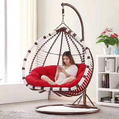 China Super Comfortable Hot Selling Rattan Synthetic Wicker Swing Egg Chair/Hanging Chair Egg Swing Chair for sale