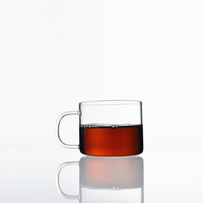 China BA36566 Sustainable Juice Glass Mug / Coffee / Milk / Tea Ansparent Design Single Wall Glass Mugs for sale