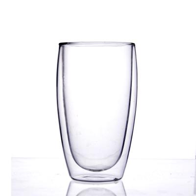 China Custom Hotel Home Restaurant Glassware Maker Double Wall Glass Mug / Glass Tumbler for sale