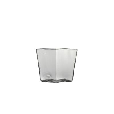 China AA26665 Sustainable Square Lead Free Transparent Glass Drink Mug / Cup For Juice / Milk / Tea for sale