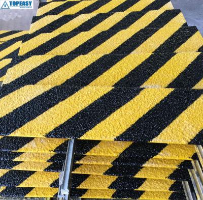 China FRP anti-slip step covers stair nosing anti-slip stair nosing  added safety kicker Anti slip GRP Stair Nosing-TOPEASY for sale