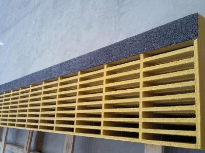 China Grit-Coated Anti-Slip Fiberglass Stair Tread Covers,FRP GRP Anti-Slip Step Strips FRP Anti-Slip Step Tread Covers for sale