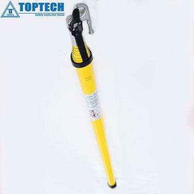 China 8ft Triangle Hot Stick Telescopic for Cutout Fuse Surge Arrester Hv Telescopic Insulation Operating Rod for sale