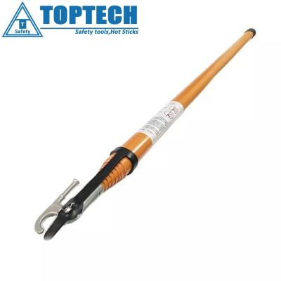 China TOPTECH 12' No Twist Hot Stick Triangle Hot Stick Telescopic For Cutout Fuse Surge Arrester Hv Insulation Operating Rod for sale